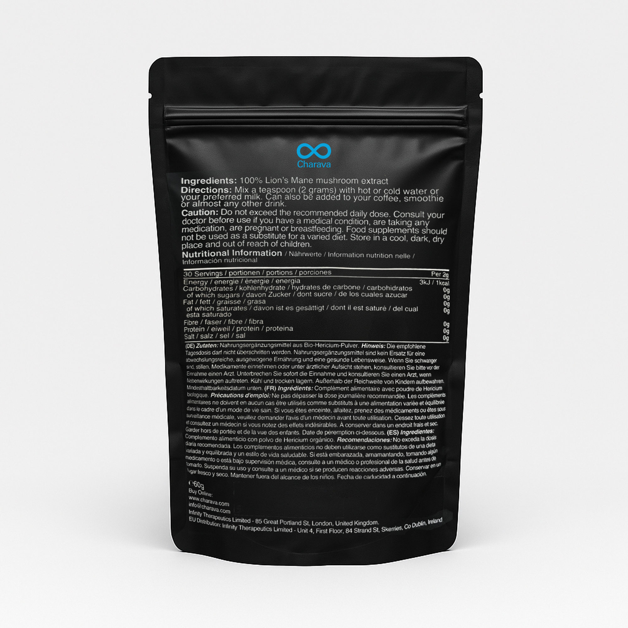 Lion's Mane Powder - 60 Grams - 30 Servings